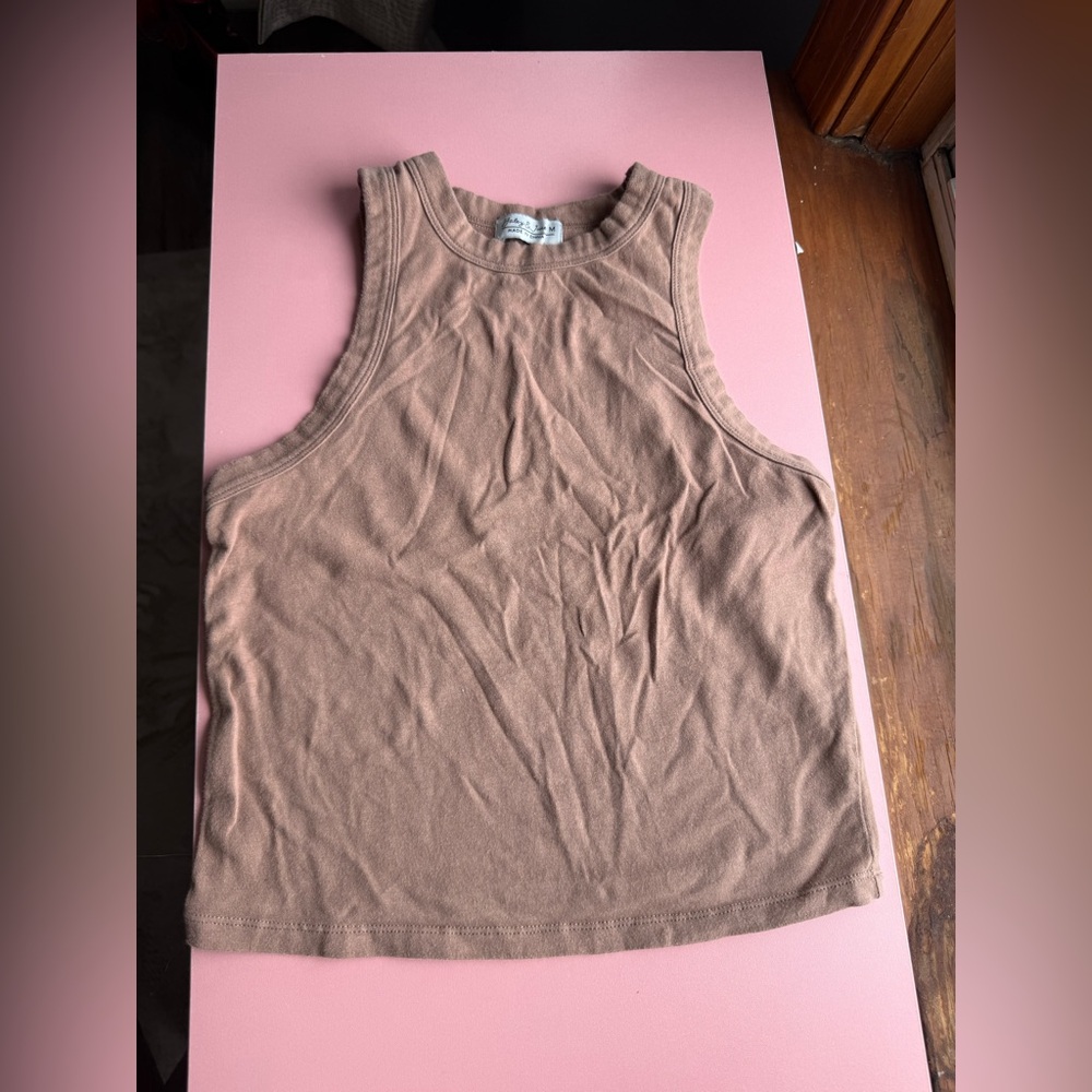 Women's Tan Sleeveless Top